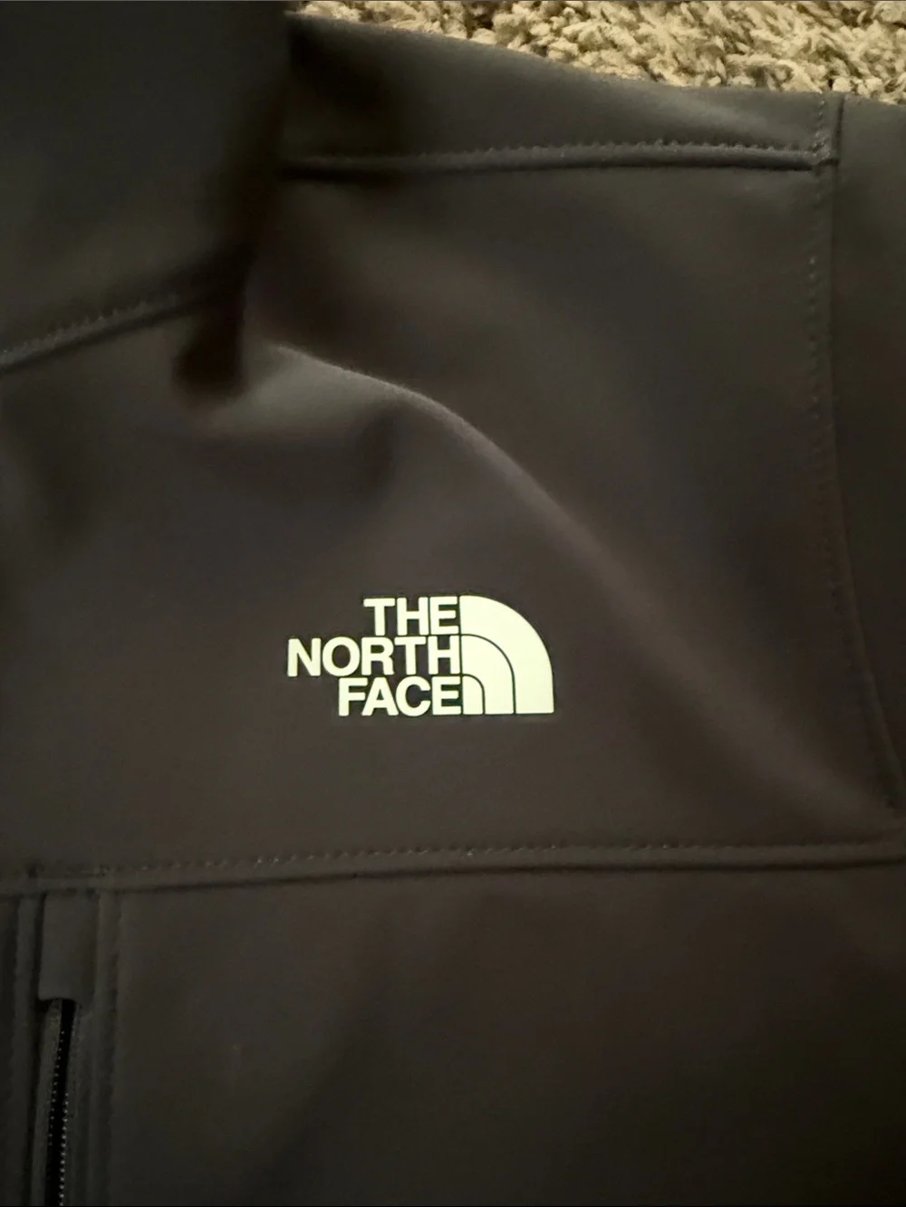 LIKE NEW! The North Face Black Softshell Jacket with Logo